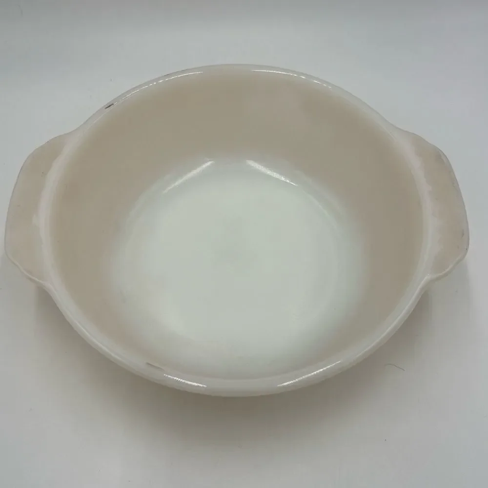Vintage TM Reg Fire King Casserole Dish Peach Luster 2 qt